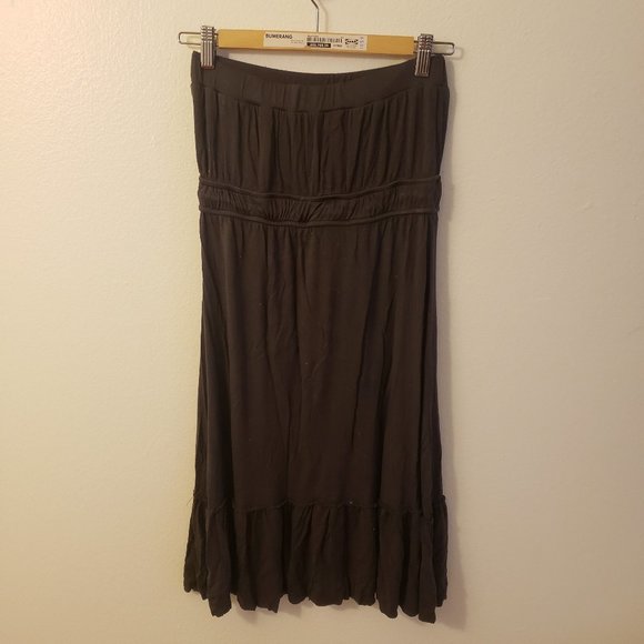 Zenana Outfitters Dark Gray Tube Dress SMALL - Picture 7 of 8